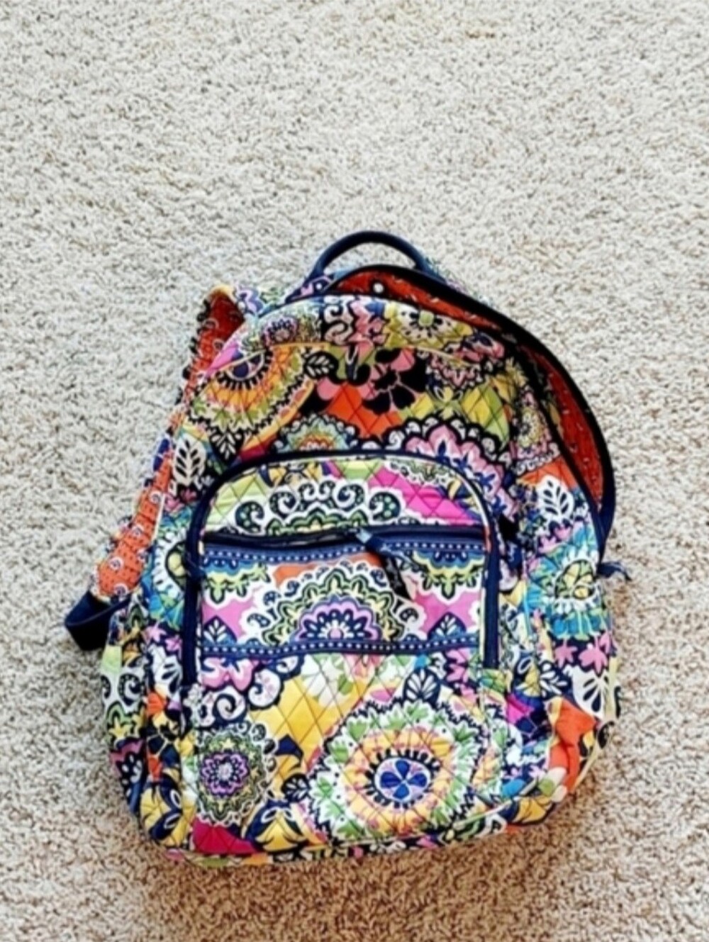 Vera Bradley Rio Cotton Floral Design Large Backpack